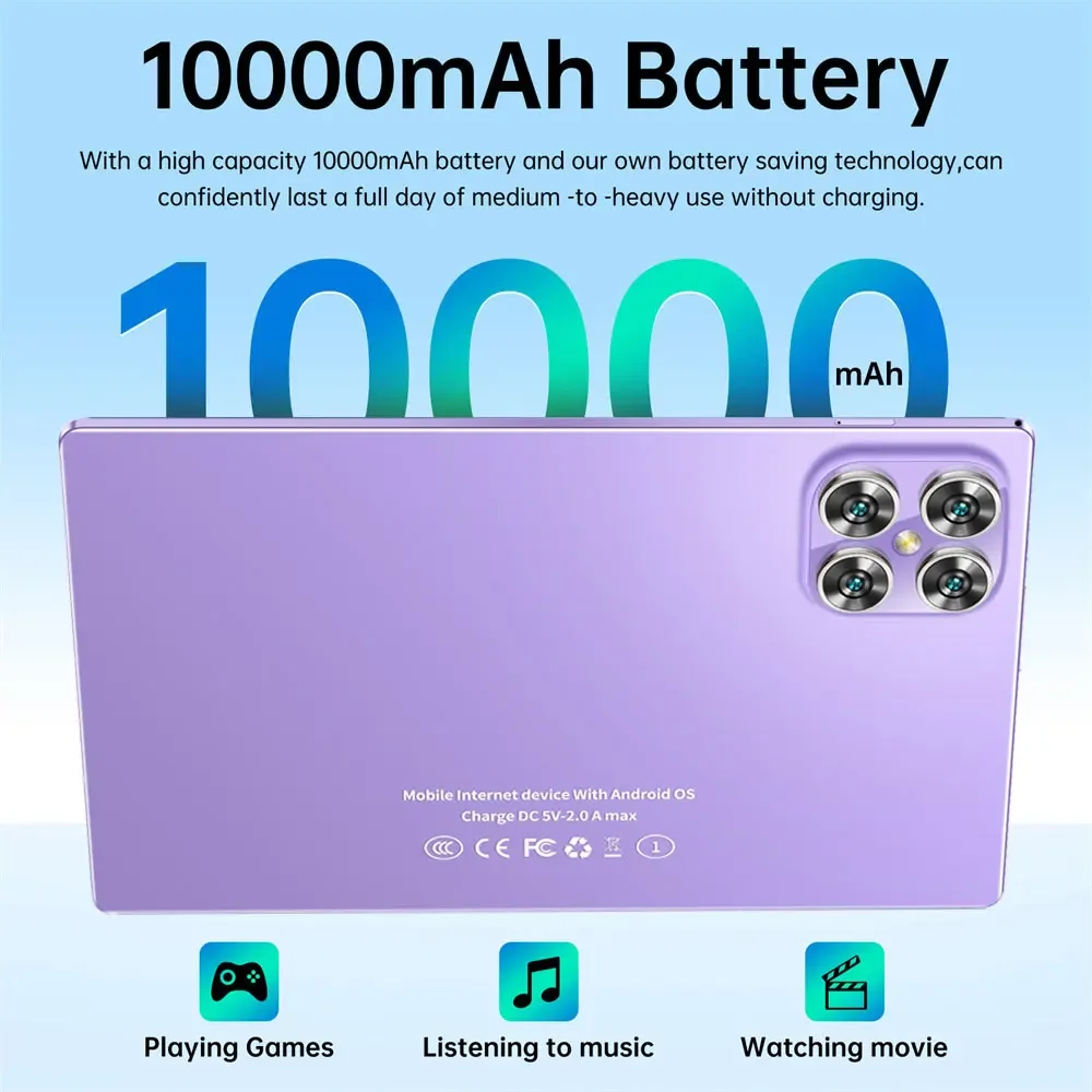 أجهزة لوحية جديدة 7 Pro أصلية مقاس 11 بوصة تعمل بنظام أندرويد 13 علامة تبويب رخيصة 5G بشريحتين 10000 مللي أمبير في الساعة للأطفال مع لوحة مفاتيح للكمبيوتر المحمول #5