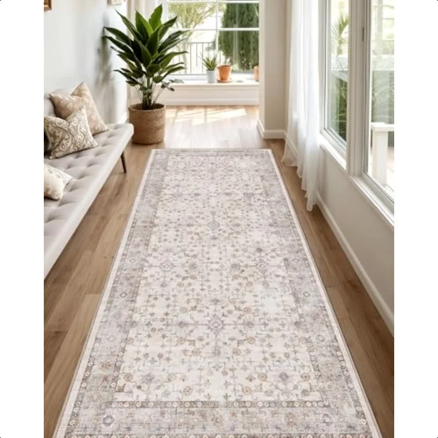 

Runner Rug 3x7 Washable NonSlip Hallway Throw Rugs Long Soft Thin Oriental Kitchen Mats LowPile Indoor Kitchen Entryway Area R