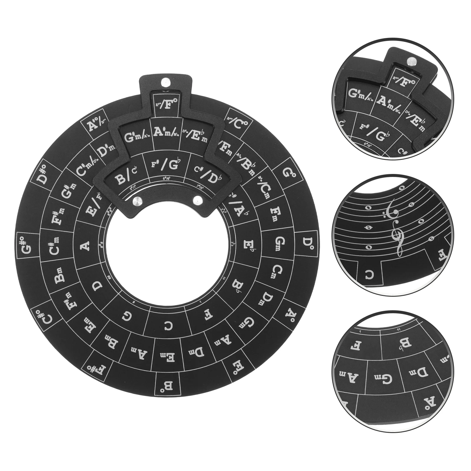Staff Music Theory Learning Tools Guitar Circle of Fifths Aluminum Alloy Melody Chord Wheel