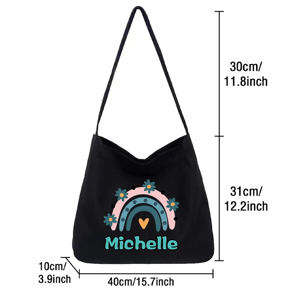 Bolso de lona Bolso de gran capacidad para mujer Bolso estampado de moda Bolso de hombro multifuncional