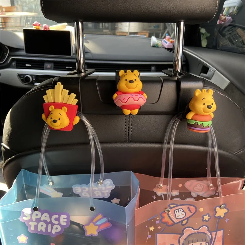 Disney's New Cute, Creative and Personalized Winnie The Pooh Cartoon Pattern Car Back Seat Durable Multi-functional Small Hook