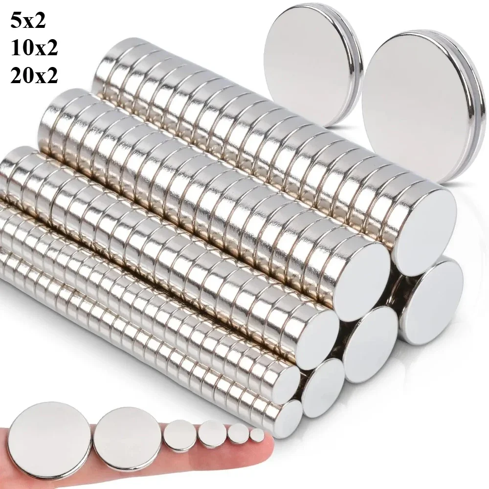 5x2 10x2 20x2 Neodymium Magnet NdFeB Round Super Strong Strong Permanent Magnet Magnetic Magnets for Fridge Powerful Ultra DIY