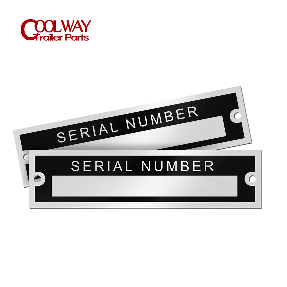 100 X 25 Serial Number Aluminum Chassis ID Tag Vehicle Identification VIN Plate Blank Engraved Trailer Caravan RV Camper Parts