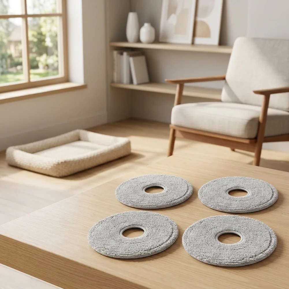 4/10/20pcs Replacement Mop Cloths For Roomba Plus= 415X 516 576 Combo=Series, High-Absorbency Microfiber Pads For Robot= Vacuums