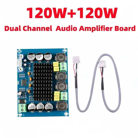 1PCS DC12-26V 2*120W 듀얼 채널 디지털 스테레오 오디오 전력 증폭기 보드 고전력 CS8673 DIY 240W Amplificador 사운드 보드