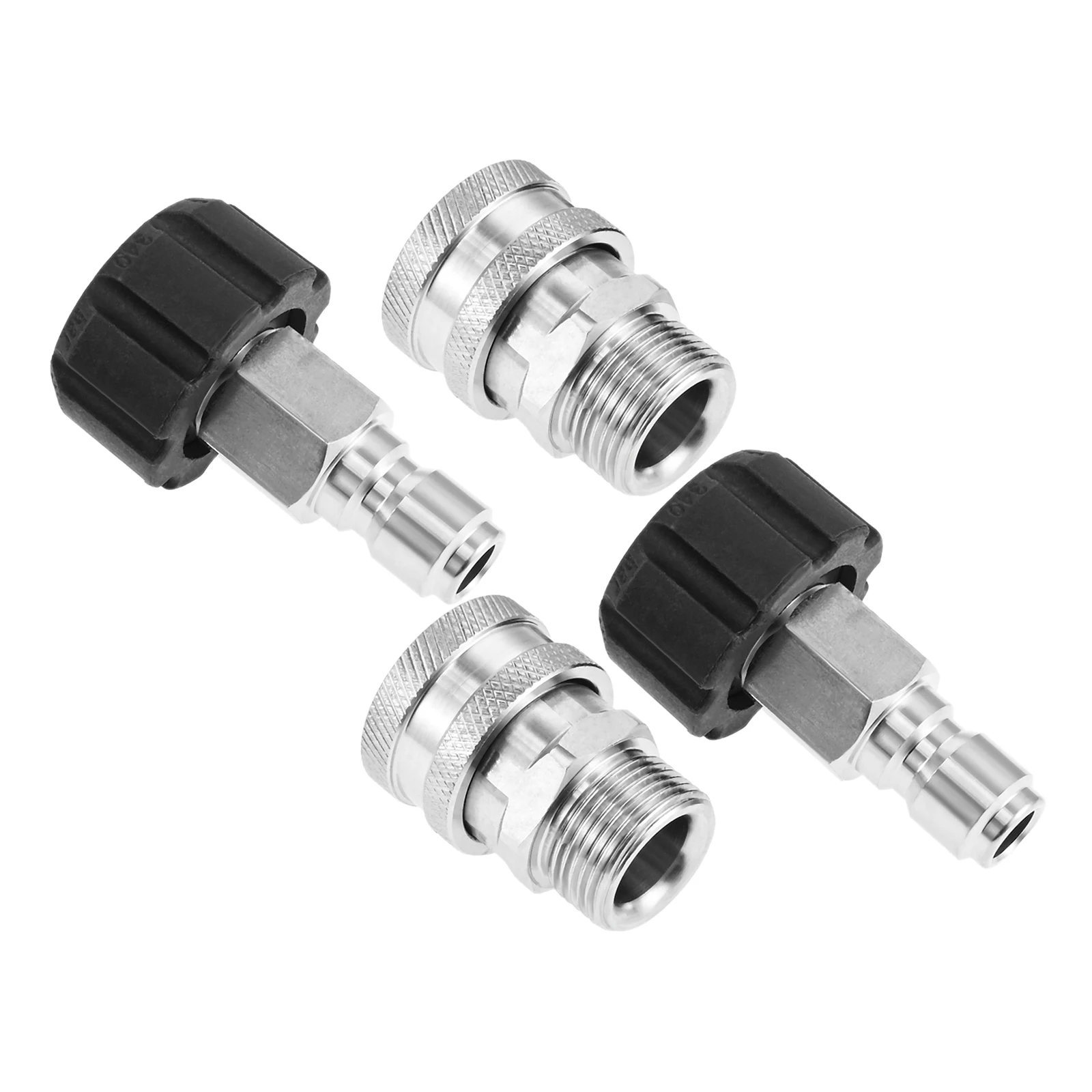 4pcs/set Pressure Washer Adapters Stainless Steel 3/8