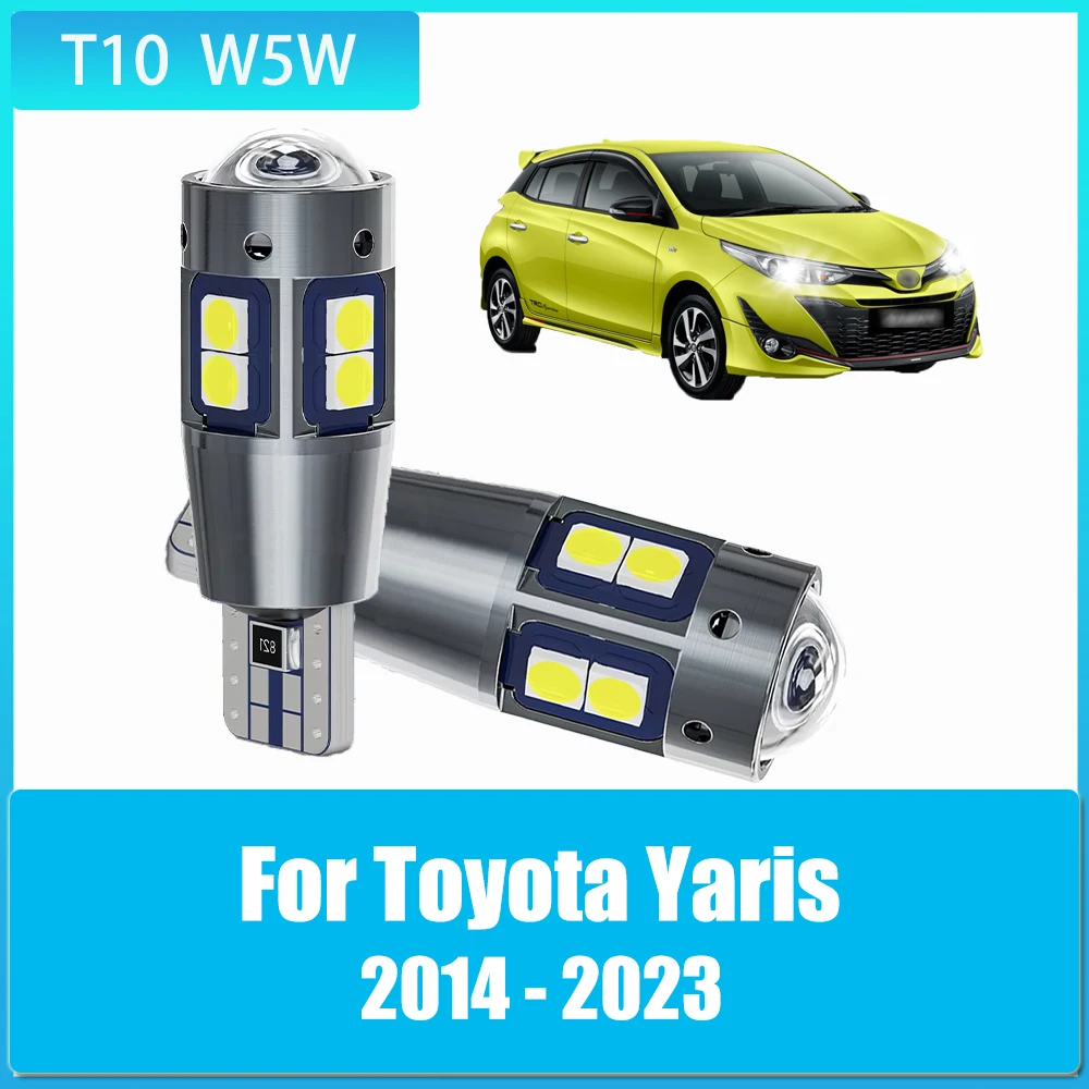 

2pcs T10 W5W LED Canbus 12V Led Bulbs Auto Car Clearance Light for Toyota Yaris 2014 2015 2016 2017 2018 2019 2018 2019 -2023