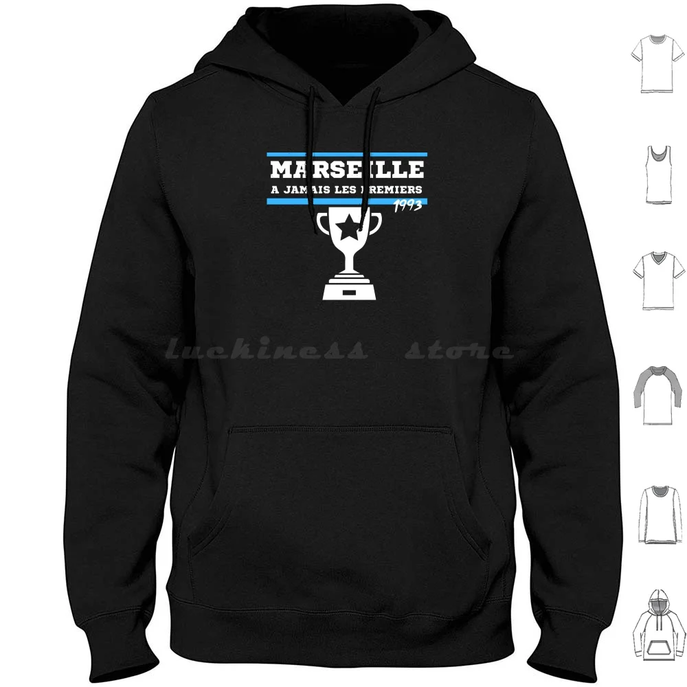 Marsella " À Jamais Les Premiers " (League 1993 ) Sudadera con capucha Algodón Manga larga Marsella 1993 Cest Marseille Bébé Marsella