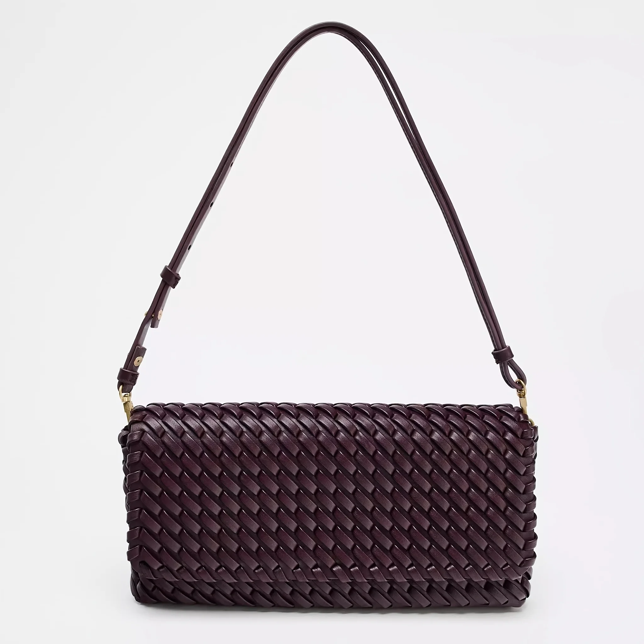 

Luxury Handwoven Women's Satchel, Vintage Classic Flap Shoulder Bag, Elegant Women's Baguette Bag, Unisex Clutch Wallet