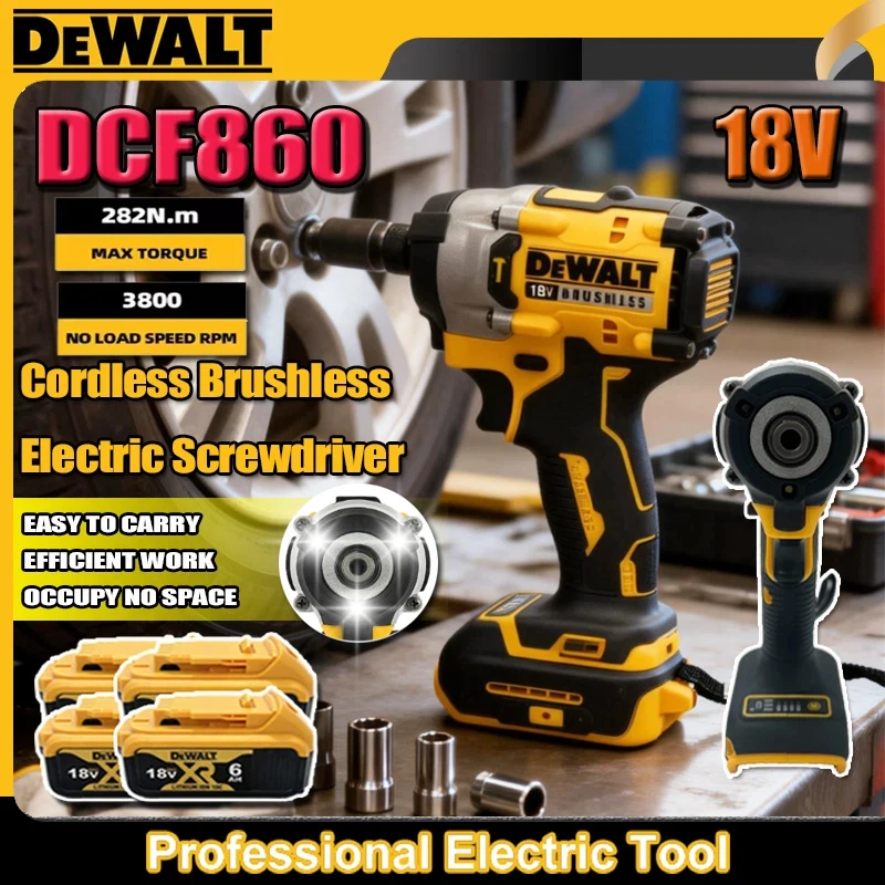 

Аккумуляторная компактная дрель-шуруповерт Dewalt DCF860 18В, бесщеточная, электрическая, перезаряжаемая, электроинструмент, обновленная версия DCF850