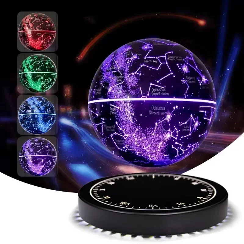 LED Schwimmende Mondlicht Lampe Neuheit Automatische Spinning Globus Magnetische Levitation Dekoration Moderne Wohnaccessoires Automatisch