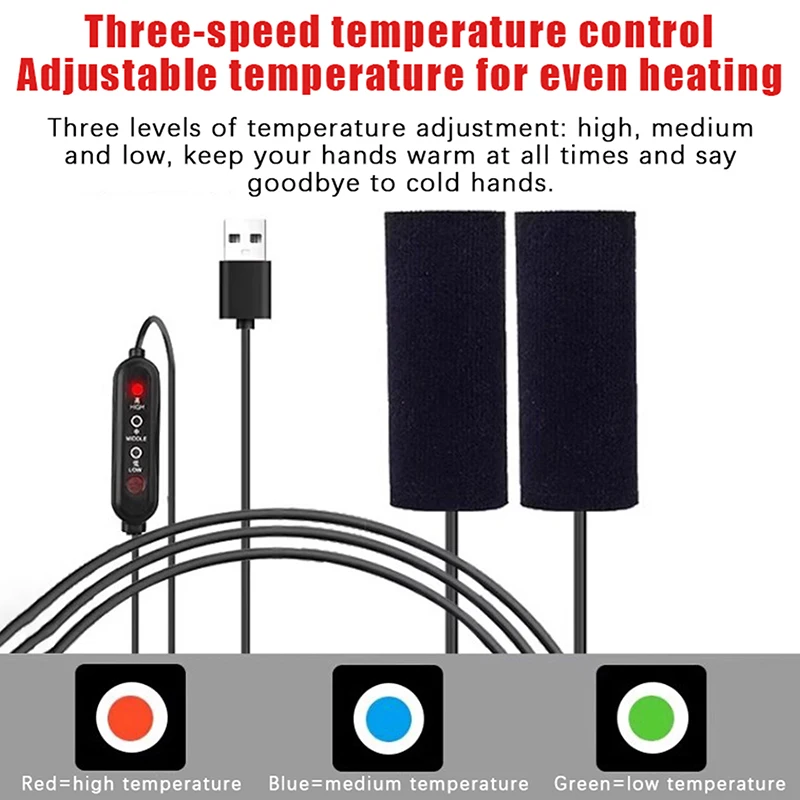 Motocicleta aquecida aperto de mão térmica ajustável e-bike guiador aquecedor kit motocicleta 3 engrenagem controle temperatura