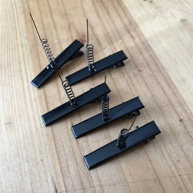 A52E Quality Alloy Hairpin Components Practical Hairpin Attachments with Springs Basic Universal Hair Clip DIY Supply
