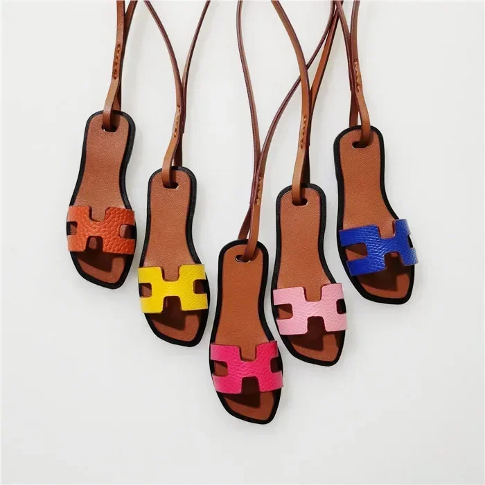 Candy Color PU Leather Bag Pendant, 3D Slippers Pendant,Mini Cute Women\'s Bag Pendant Car Hanging Bag Charm Accessories