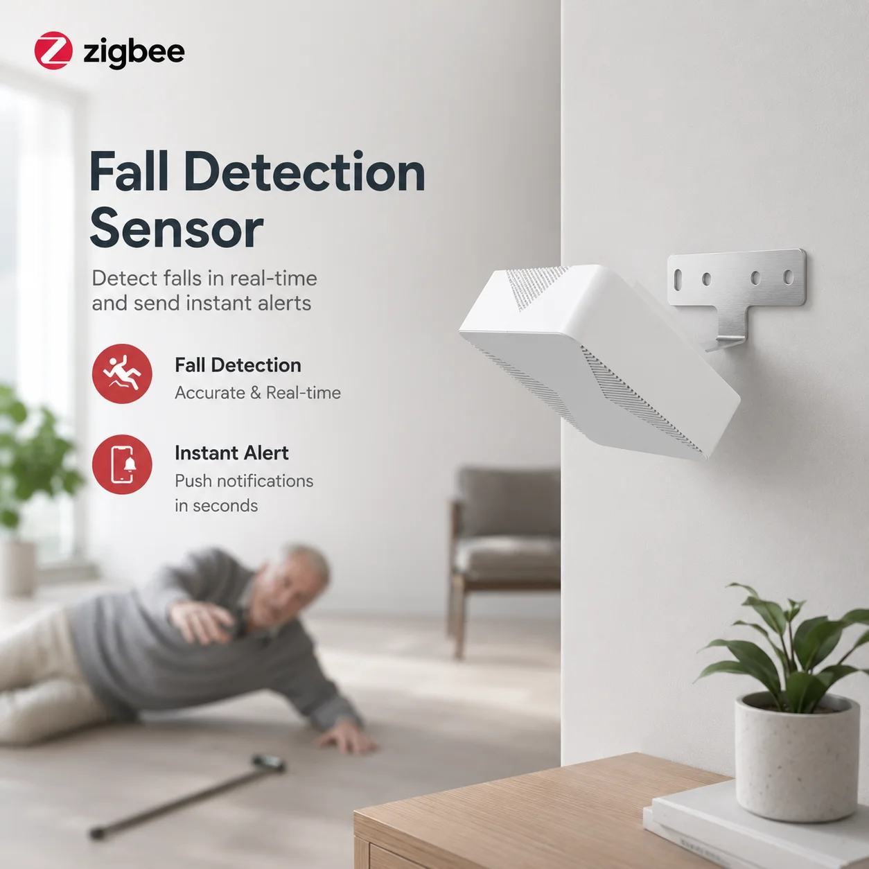 Smart Elderly Home - new ZigBee 3.0 Fall Detection Sensor