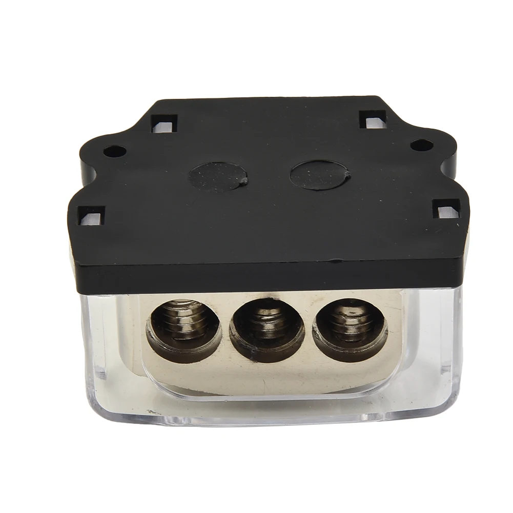 Deep Wire Recesses Car Power Distributor Block Distribution Block Wire Splitter Zinc Alloy 3 Way 4 AWG Practical