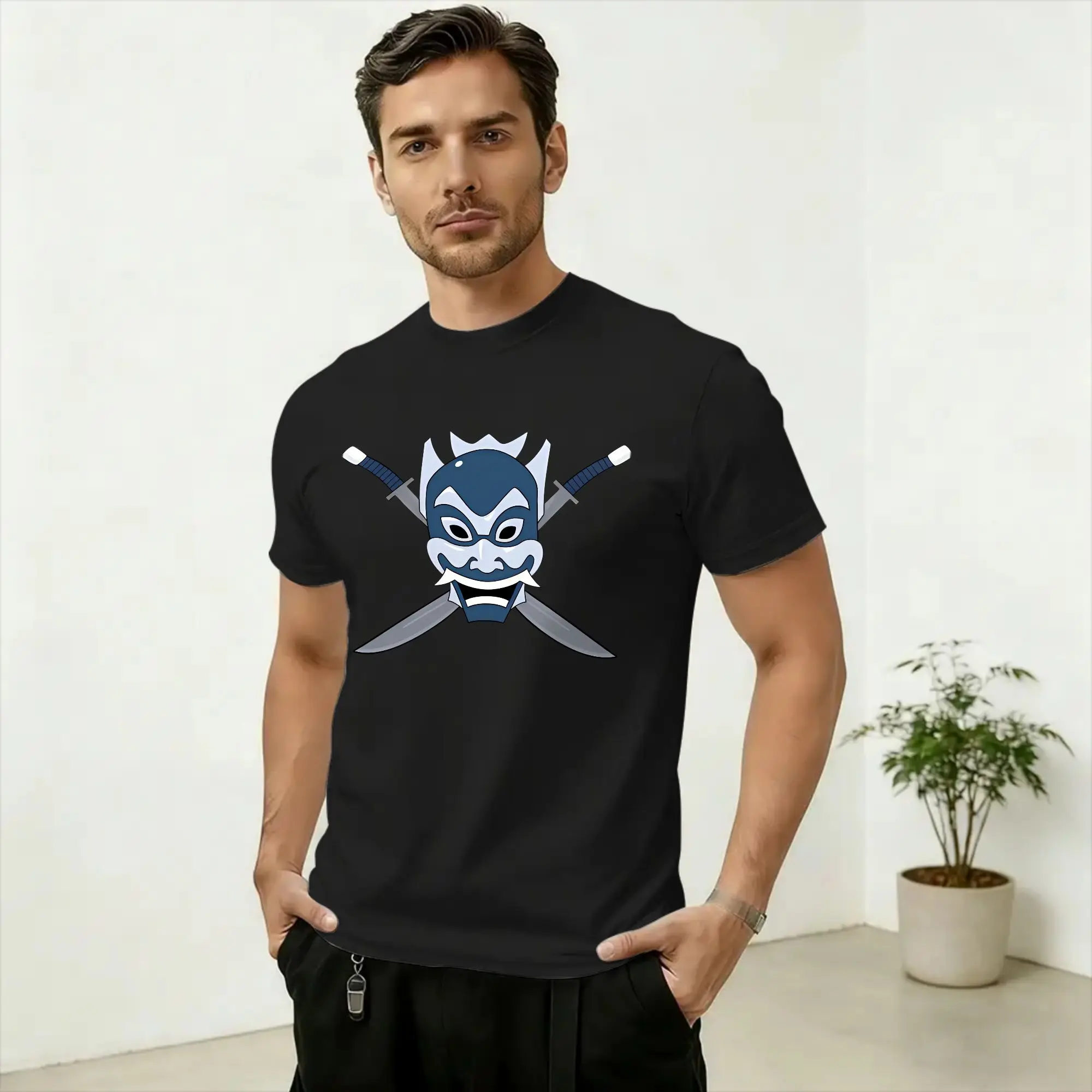 Men T-Shirts Avatars Airbender Elements Vintage Cotton Tees Short Sleeve  T Shirt O Neck Clothes Gift Idea
