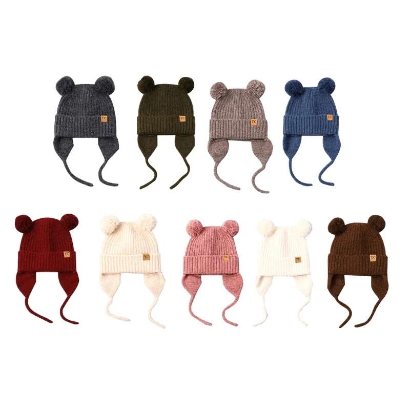 Toddler Kids Winter Hat Colorful Kids Hat Practical & Comfortable Baby Earflap Beanie Comfortable Wearing for Boys Girls