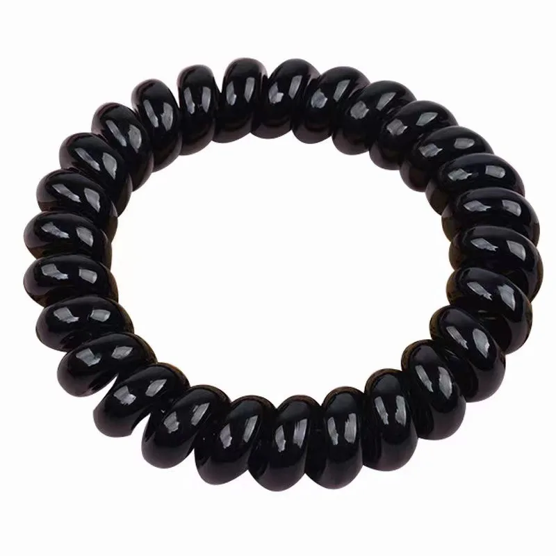 10-100pcs Large Spiral Hair Ties 45mm Spiral Hair Bands Coil Hair Bands Telephone Cord Bobbles No Trace Strong Hold Waterproof