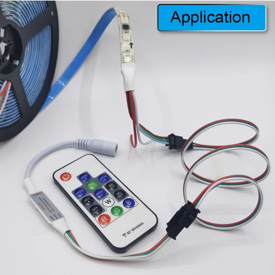 5pcs 3Pin 4Pin Extension Cable 22AWG 50cm 100cm 200cm 300cm  SM Plug Male to Female Wire line Cable Connector for WS2811/12B RGB