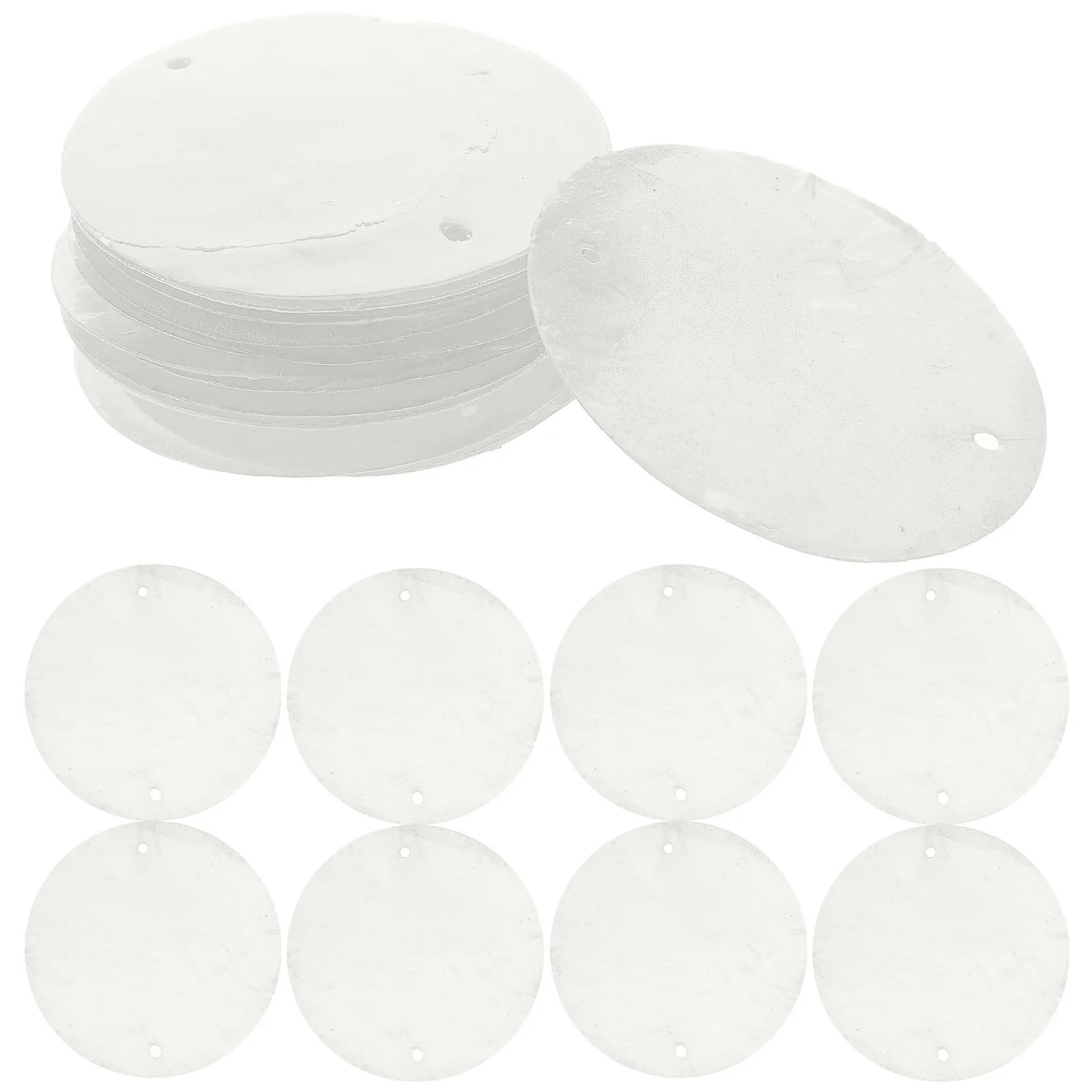 

100pcs Flat Round Mussel Shells Coin Beads Drop Charms For Diy Jewelry Making Wind Bell Earring Embellishment Handmade Crafts