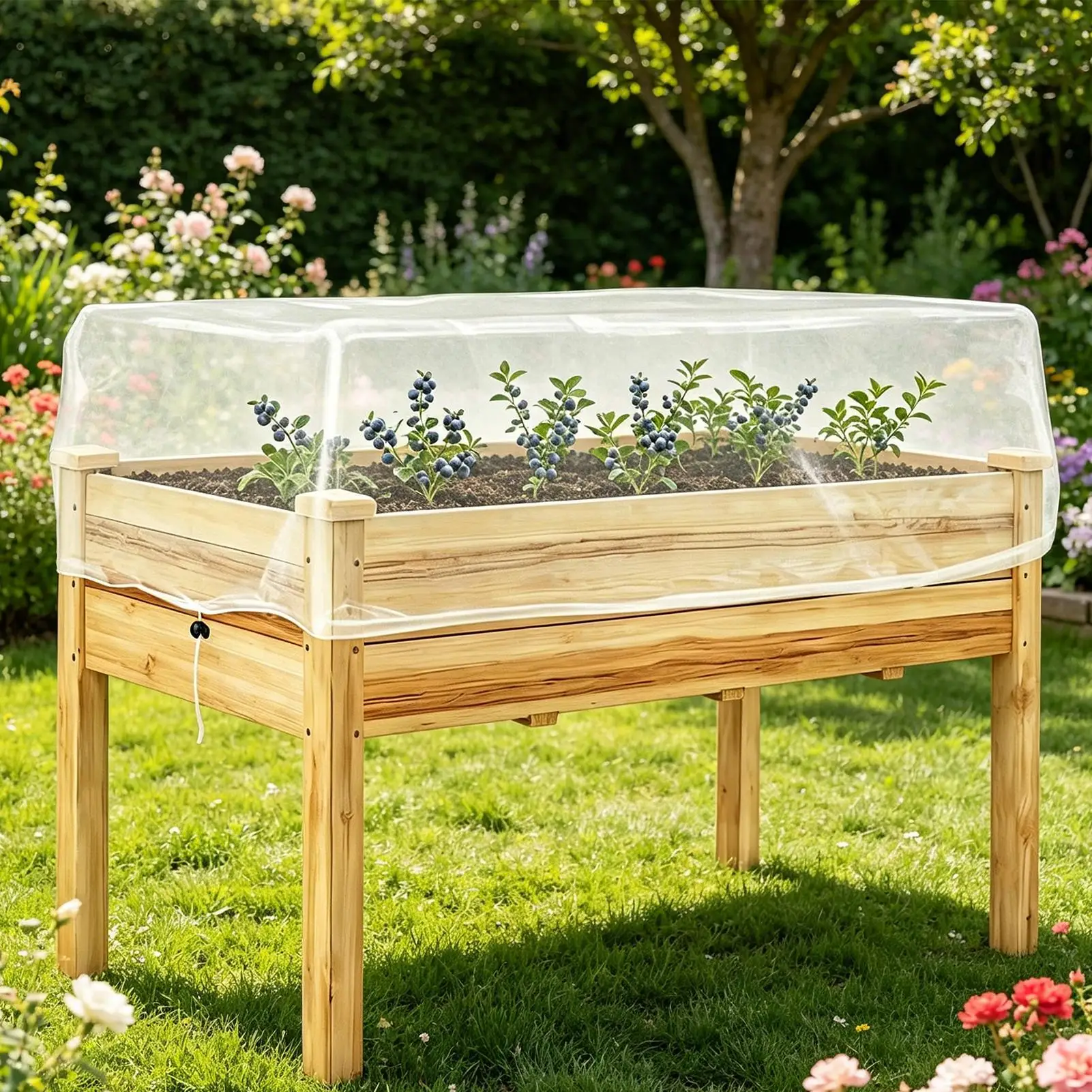 Garden Netting 8.5 x 4.6 Ft Reusable Rectangular Breathable Garden Mesh Netting for Farms Orchards Patio Pots Greenhouse Flowers