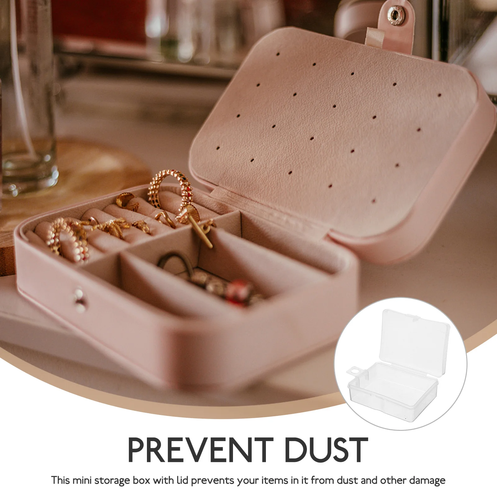 

10Pcs Lockable Mini Storage Boxes Small Portable Organizer for Jewelry Beads Rhinestones Clear Plastic Storage Bin