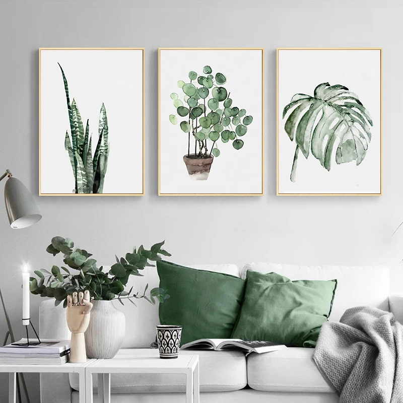 Green Plant Canvas Wall Art 2