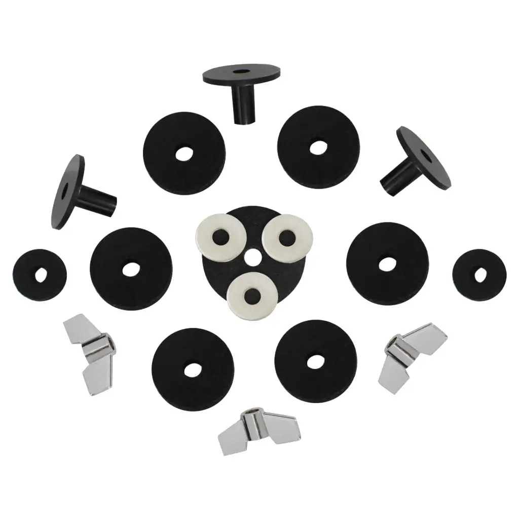 Cymbals Accessories Set Sleeves Felts Wing Nuts Washers Drum Hardware Parts for Drum Kit Setup