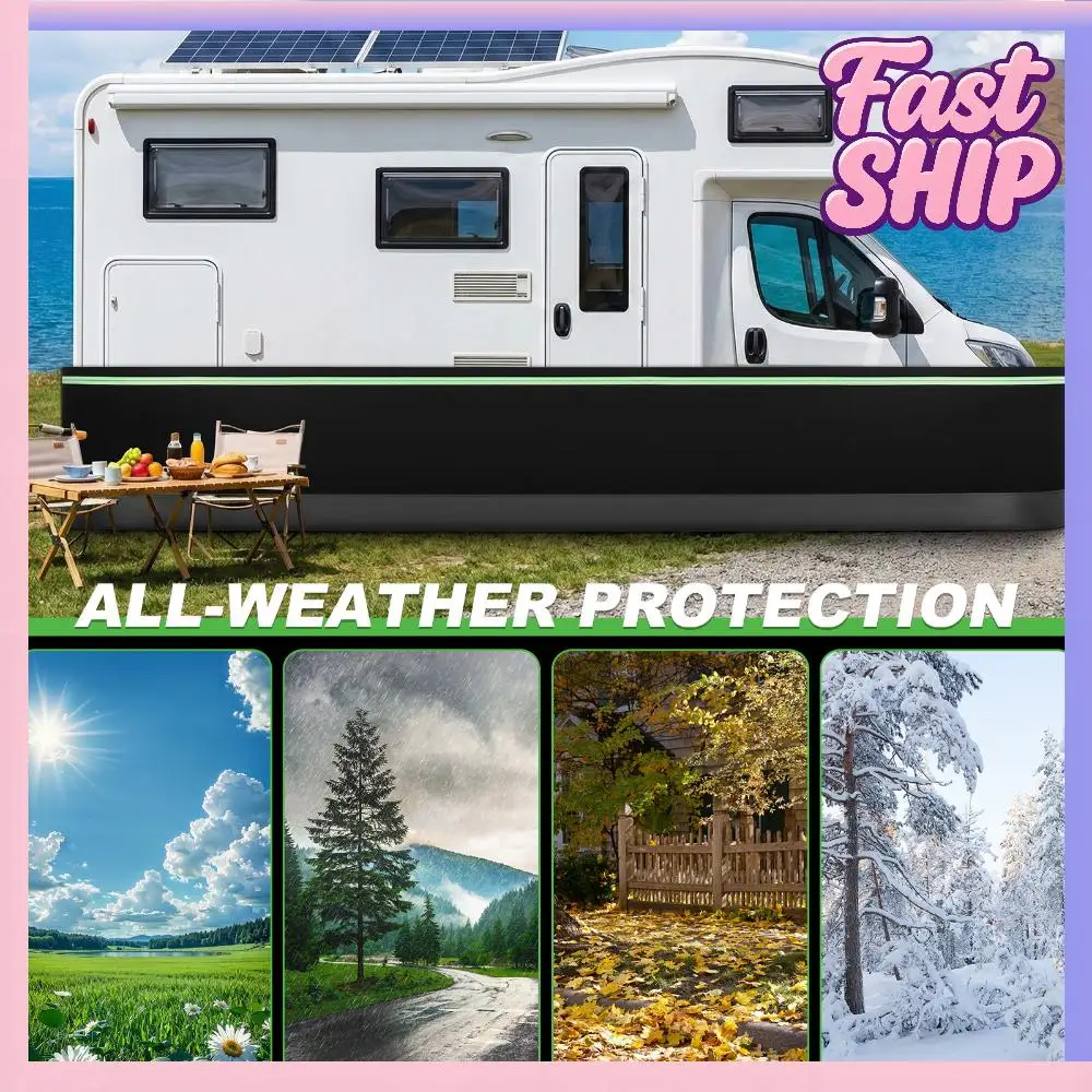 Windproof Bottom Cover with Tightly Metal Plates Mobile Home Skirting Easy Installation Waterproof for Mobile Home Exterior