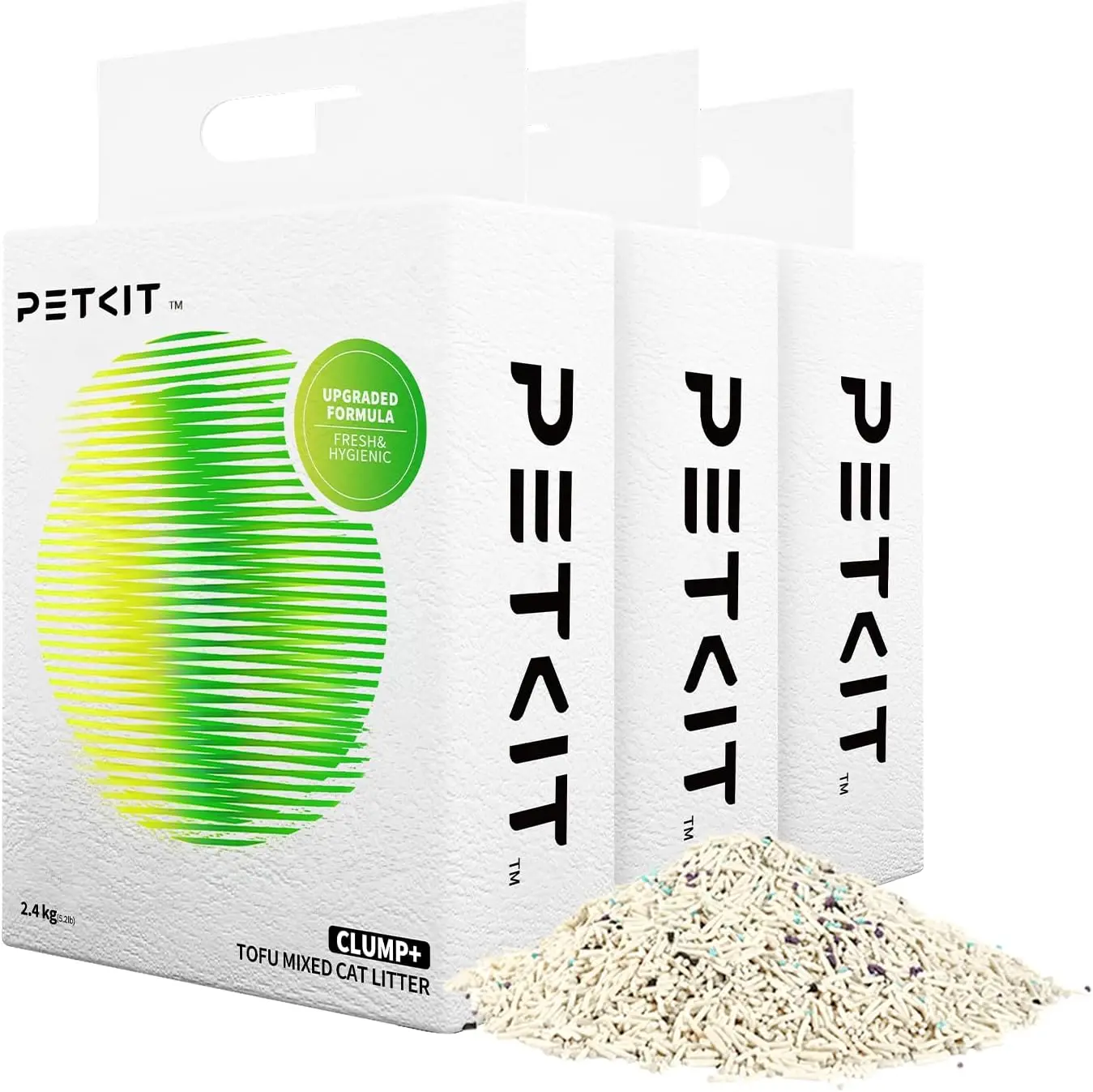 

Улучшенный наполнитель для кошачьего туалета Clump+Tofu, смешанный, смываемый, ультраабсорбирующий, быстросохнущий, натуральный, без пыли, с минимальным разносом наполнителя (5.29 фунта × 3 пакета)