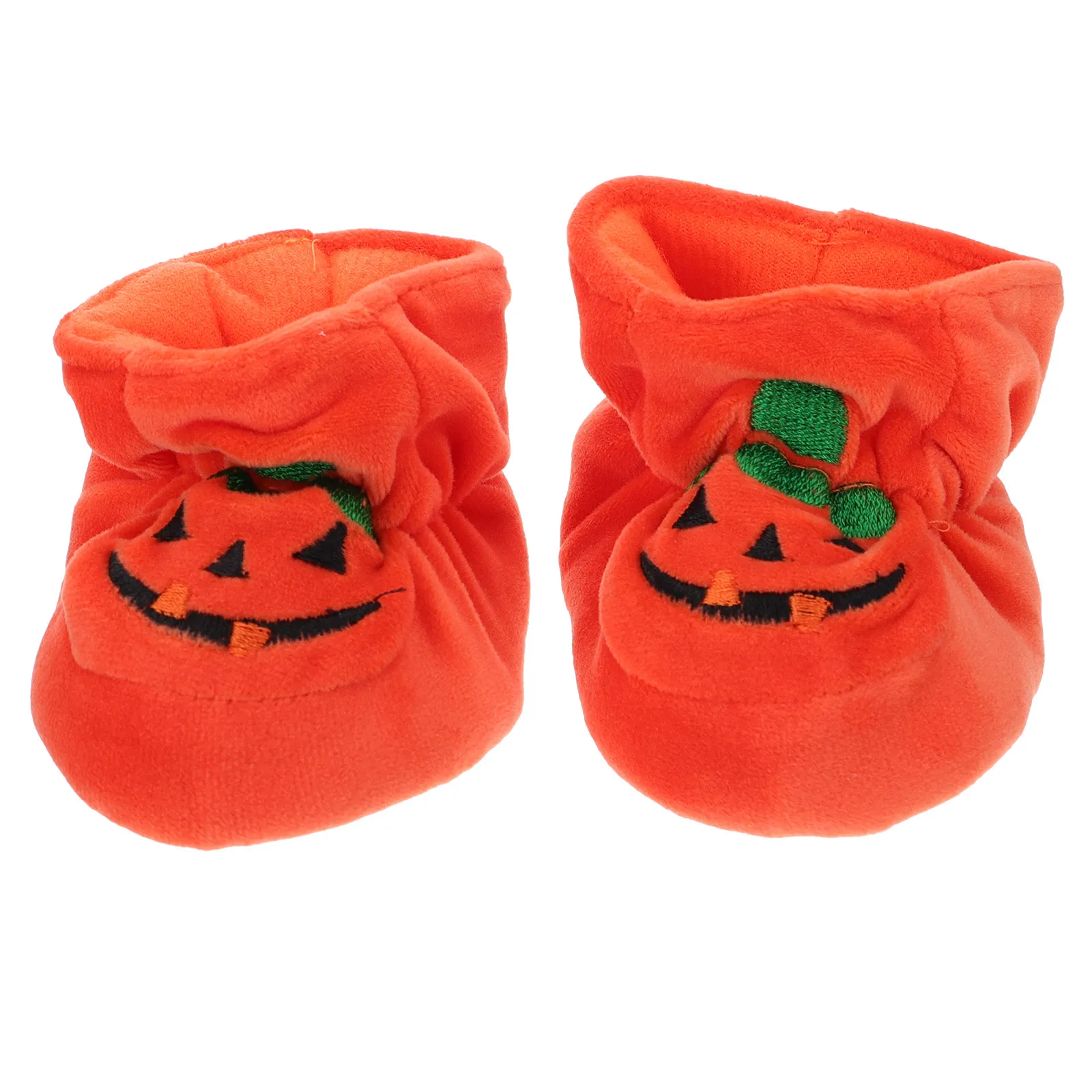 1Pair Halloween Pumpkin Infant Crib Shoes Anti-Slip Baby Booties Newborn Slipper Crib Shoes Newborn Slipper Infant Booties