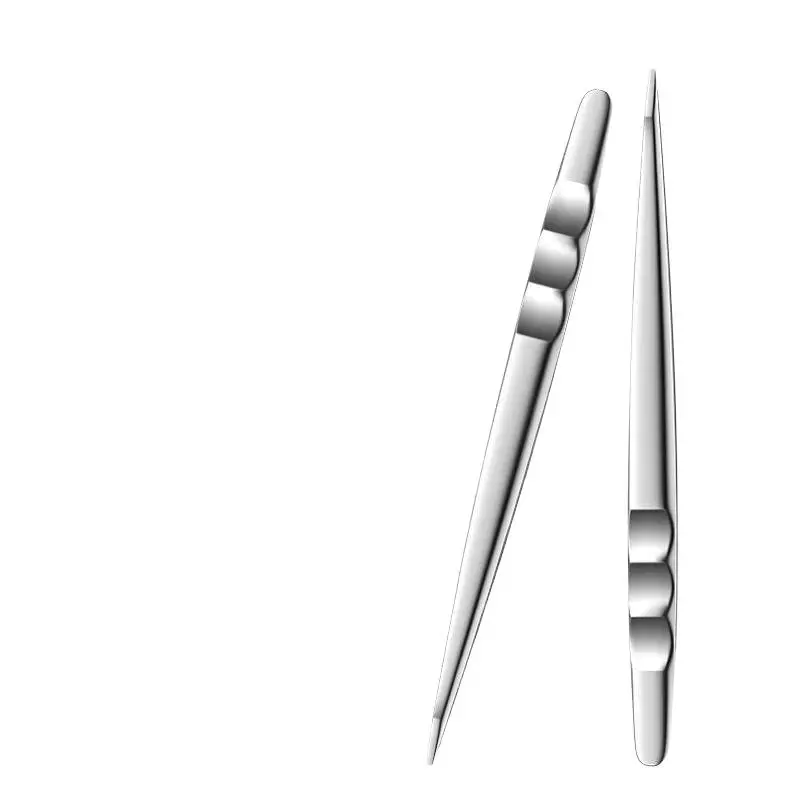Stainless Steel Blackhead Tweezers Flat Tip Seamless Closure Nonslip Grip Professional Beauty Tool for Salon Skincare