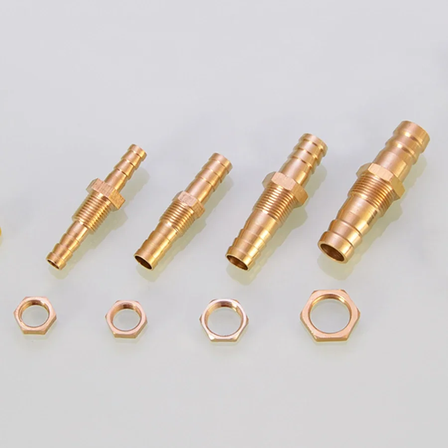 1PCS 4mm 6mm 8mm 10mm 12mm 14mm 16mm 19mm 25mm Hose Barb Bulkhead Brass Barbed Pagoda Gas Pipe Fitting Adapter