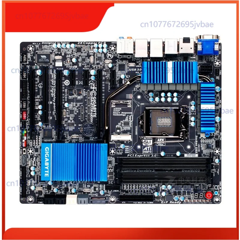 

Для материнской платы Gigabyte Z77X-UD5H LGA1155 DDR3 DVI + VGA + HDMI + DP ATX протестировано, нормально