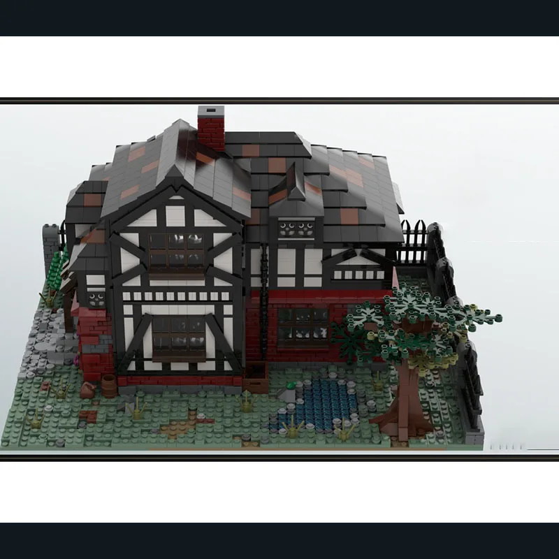 Novos blocos de construção moc, modelos de arquitetura medieval, mobiliário doméstico, brinquedos infantis, presentes, conjunto de montagem diy