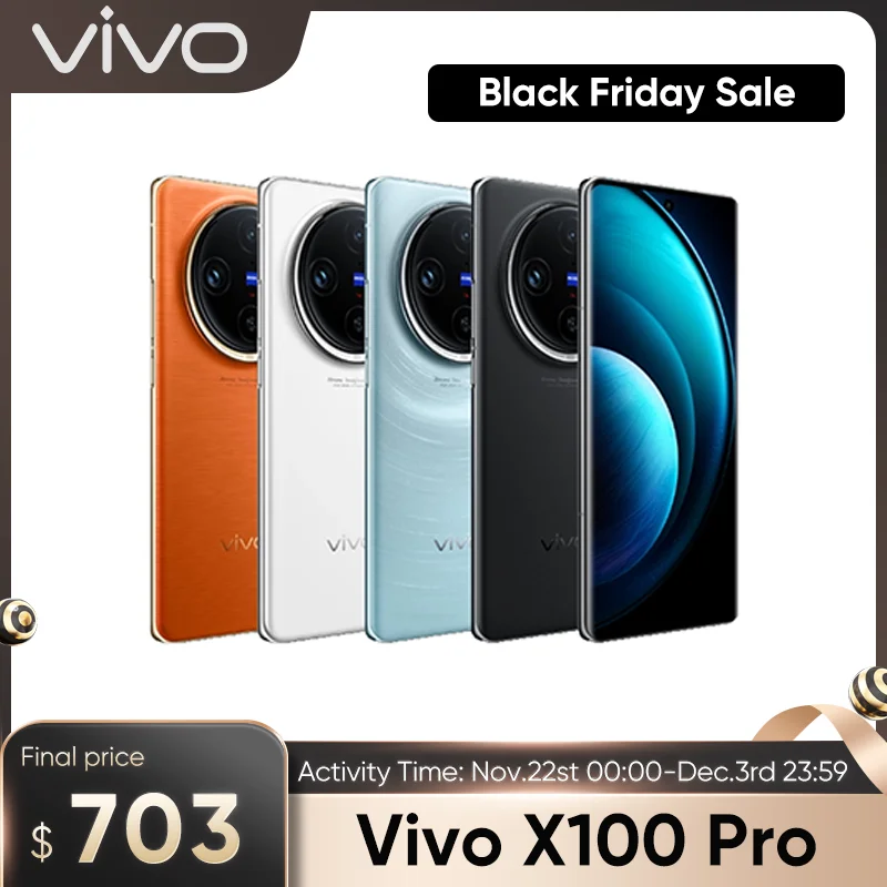 VIVO X100 Pro 5G Smartphone 6.78 Inches LTPO AMOLED Screen Dimensity 9300 50MP Camera 100W SuperCharger Android 14