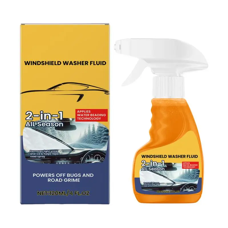 Car Windshield Washer Fluid 120ml Rainproof Windshield Dirt Remover Liquid Car Window Cleaning Spray For Avoiding Scratches