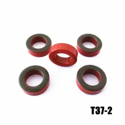 T37-2 Iron Ferrite Toroid Cores 9.5*5*3 mm For Inductors Iron powder Core Red Ring 10uo Low permeability