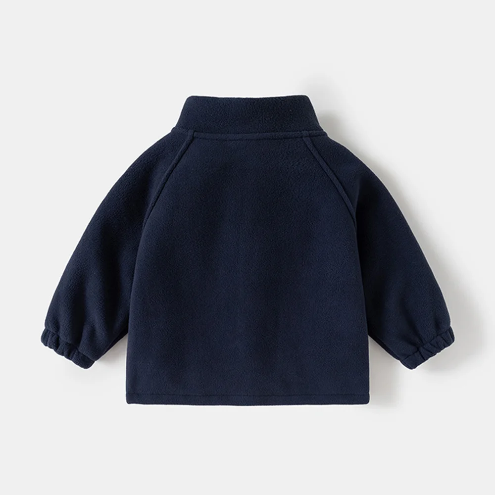 

Новинка осени/зимы 2025, флисовая куртка для маленьких мальчиков, повседневная теплая верхняя одежда
