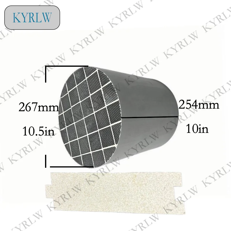 Universal Exhuast System Diesel Particulate Filter 267*254MM Diesel silicon Carbide DPF Silicon Carbide DPF
