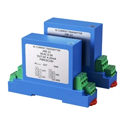 35mm Din Rail Hall Voltage Transmitter Voltage DC0-5V 0-20V 0-100V 0-500V Hall Voltage Signal Converter