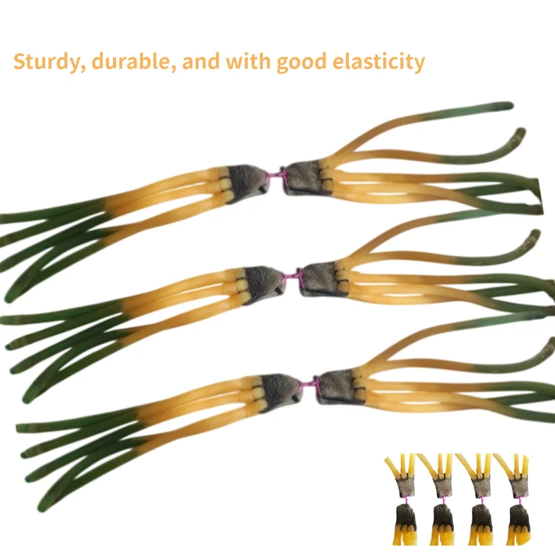 10-piece Tubular Slingshot Rubber Band Set High Elastic Wear Resistant Latex Replacement Bands Outdoor Slingshot Shooting