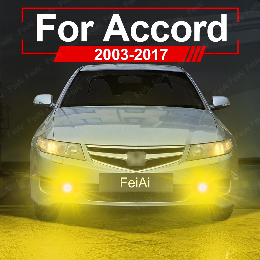 For Honda Accord Front Fog Lights LED Bulb Accord 7 8 9 7th 8th 9th Gen Accessories 2003-2008 2009 2010 2011 2012 2013 2014-2017