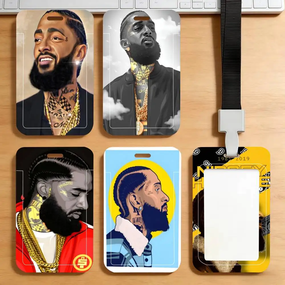 

Держатель для ID-карты/пропуска/бейджа с ремешком на шею и брелоком в стиле рэпера N-Nipsey Hussle, подарок