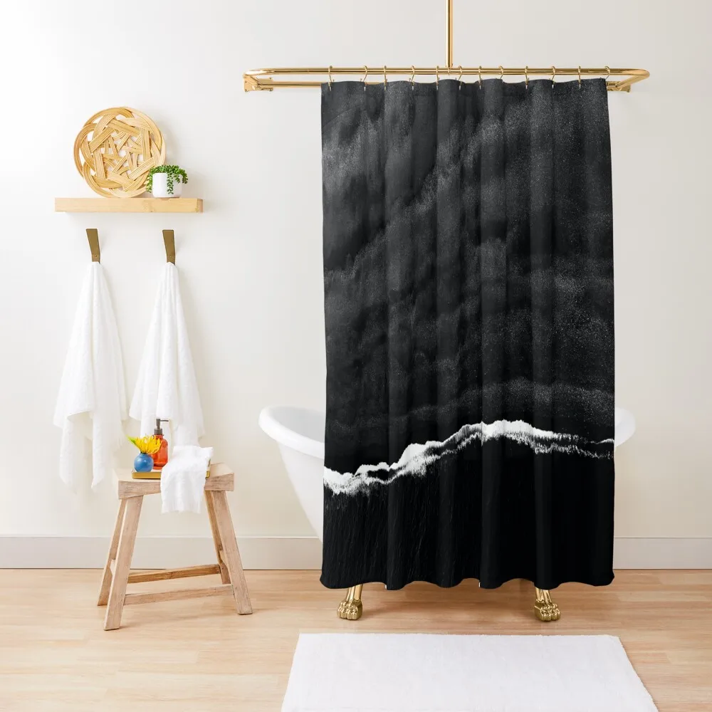 

Black Sand Beach Shower Curtain Cover Shower Waterproof Shower For Bathroom Set Curtain