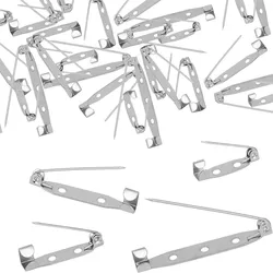 50Pcs/Lot 15 25 30 35 45mm Brooch Clip Base Pins Safety Pins Brooch Settings Blank Base For DIY Jewelry Making Wedding Supplies