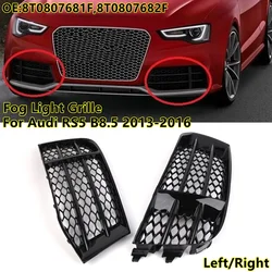 Czarny błyszczący światło przeciwmgielne samochodu osłona lampy na Grill o strukturze plastra miodu przedni Grill z sześciokątnym grillem do Audi RS5 B8.5 2013 2014 2015 2016 8 t0807681f