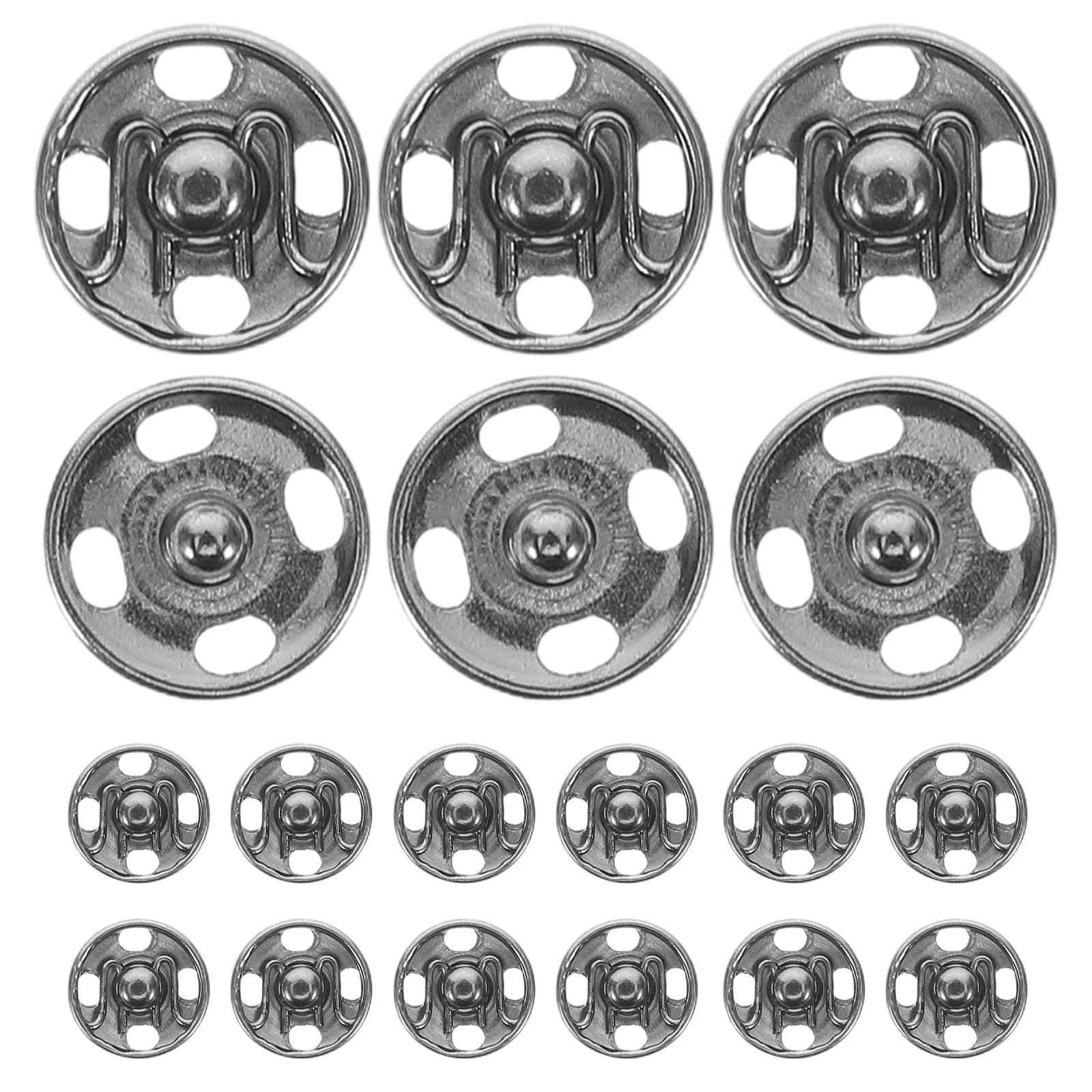 

100Pcs Metal Snap Buttons Invisible Press Studs for Coats Jackets Shirts Sewing Clothing Repair Replacement Use