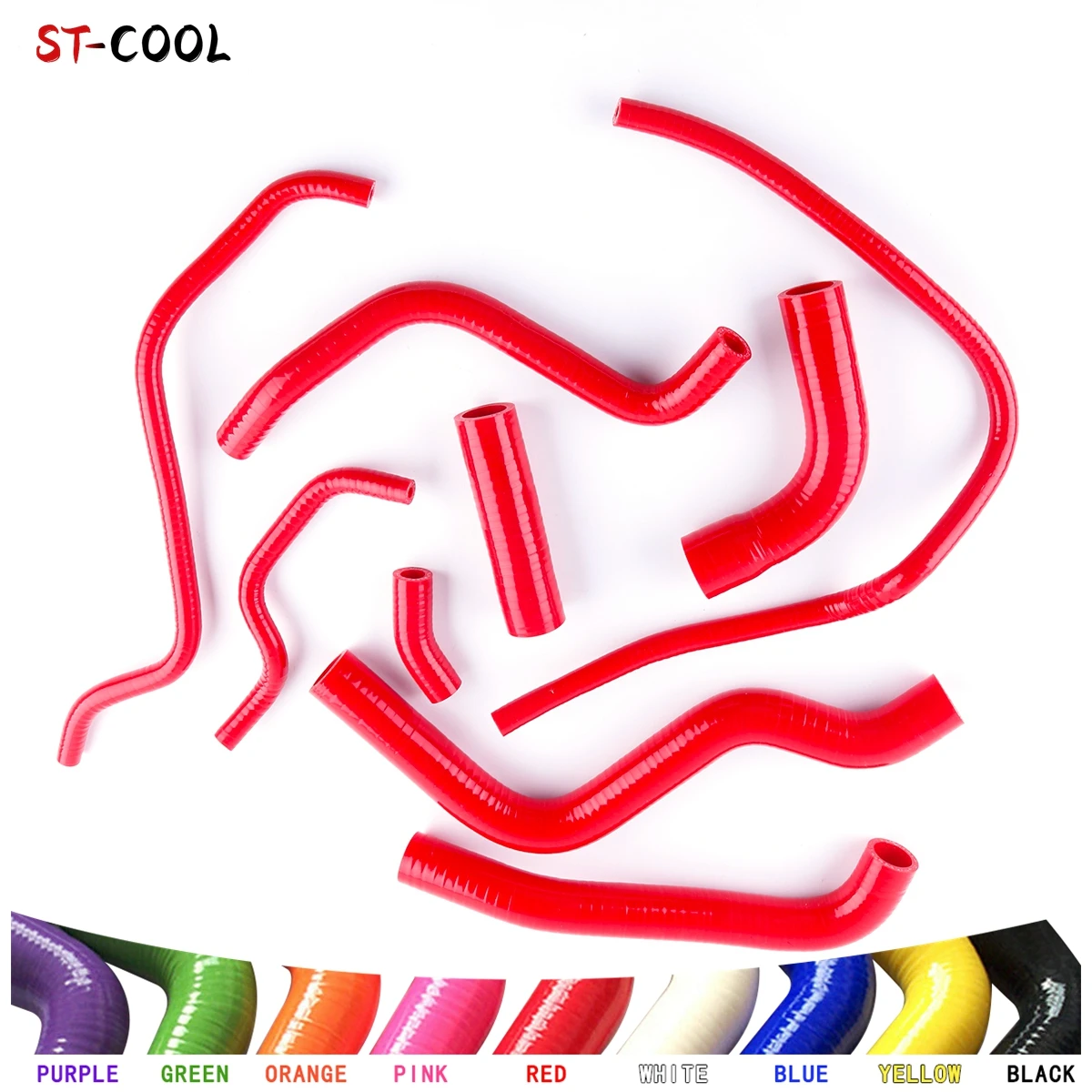 For 2003-2011 Yamaha FZ6 Fazer FZ 6 2004 2005 2006 2007 2008 2009 2010 Radiator Coolant Hoses Kit Silicone Tubes 9Pcs 10 Colors